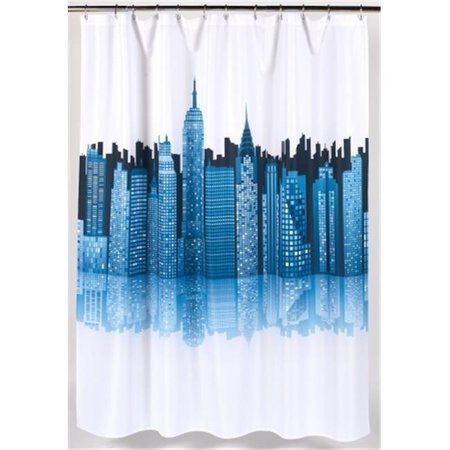 CARNATION HOME FASHIONS Carnation Home Fashions FSC13-CS Cityscape Fabric Shower Curtain FSC13-CS